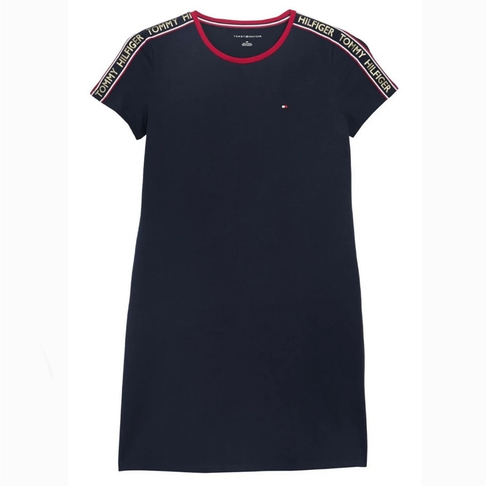 Tommy Hilfiger Logo Tape Sleeve T-Shirt Dress